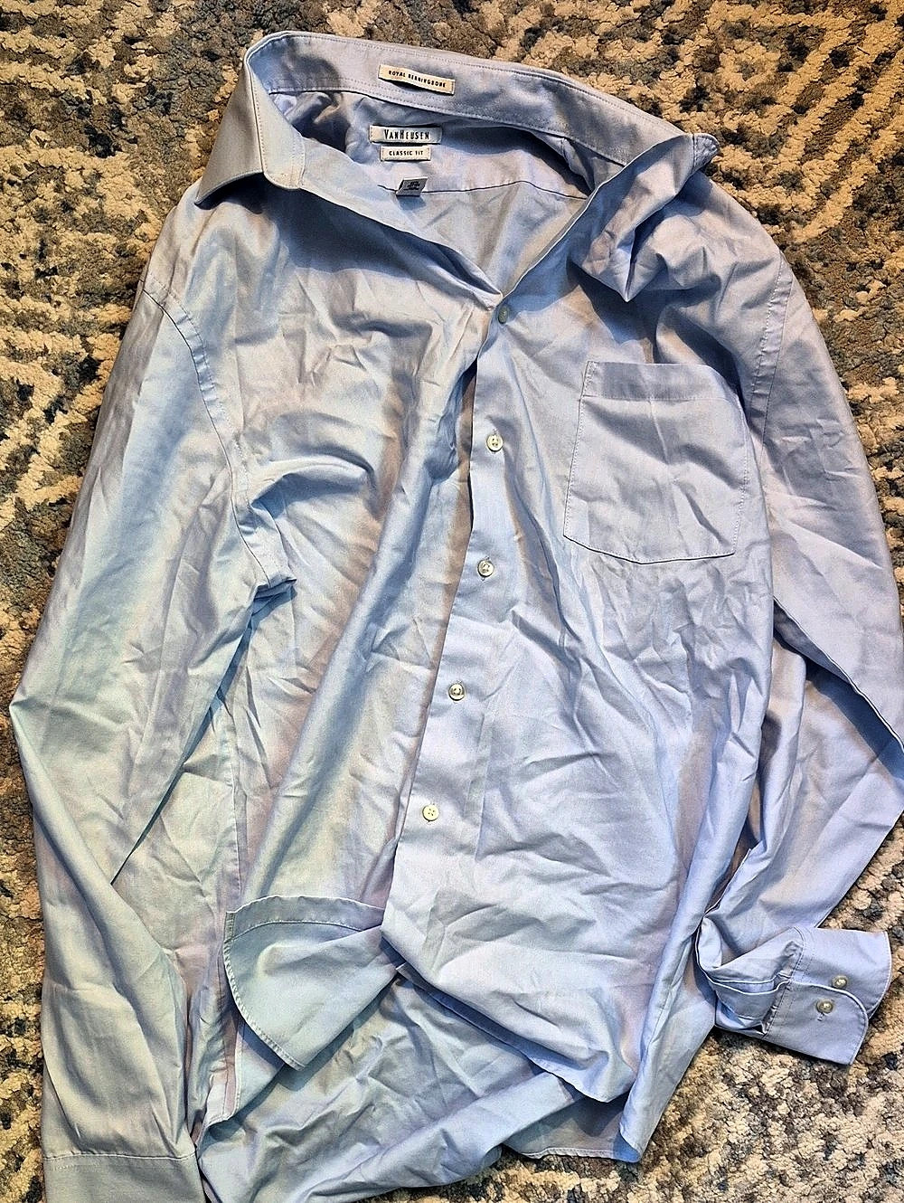 Van Heusen Classic Fit Blue Dress Shirt
